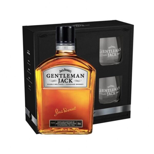 COFFRET WHISKY JACK DANIEL'S 70CL 40% + 2 VERRES - Boutique de