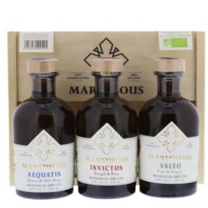 maredsous gin bio coffret bois 3 x 20 cl 2